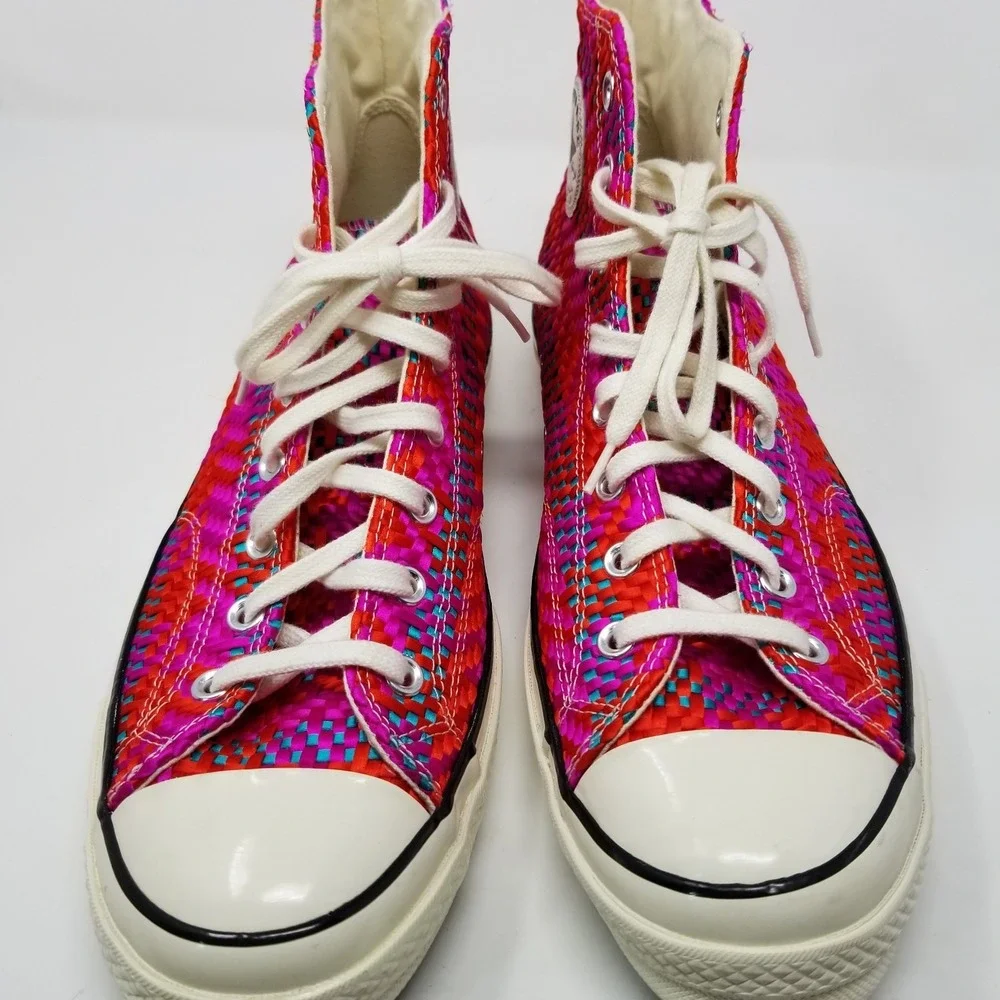 Converse Chuck 70 High Top Culture Weave Cherry Red/Pink Pop Size 13 167990c - Picture 11 of 16